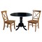 International Concepts 42 in. Dual Drop Leaf Table with 2 Cross Back Dining Chairs - 3 Piece Dining Set K46-42DP-C59-613P - alternate 1